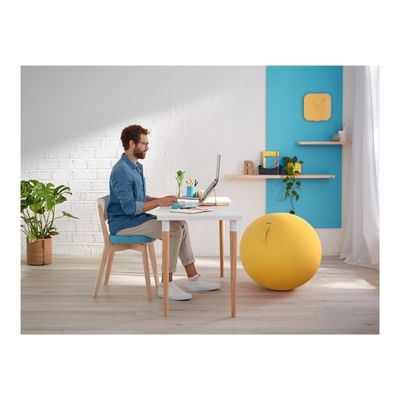 4002432129560-Leitz Ergo Cosy - Coussin de siège ergonomique - bleu calme-Gauche-5