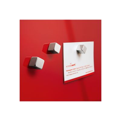4004360887765-Sigel Artverum - Tableau magnétique en verre - 12 x 78 cm - rouge-Gros plan-2