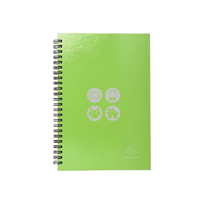 3130631187294-Eaxcompta Iderama - 5 Répertoires à spirale - 22 x 16 cm - 138 pages - couleurs assorties-Avant-4