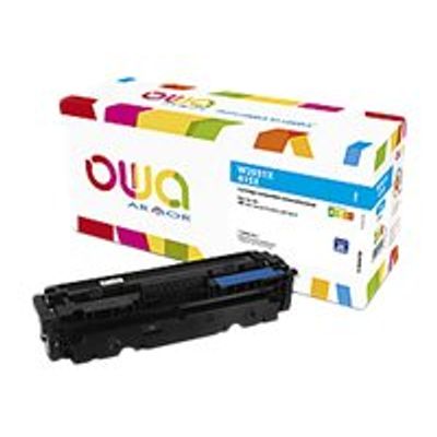 3112539846640-Cartouche laser compatible HP 415X - cyan - OWA K18646OW-Angle gauche-0