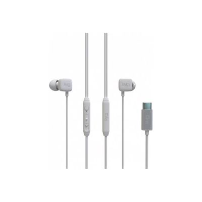 3701263514538-JAYM - écouteurs USB C - Intra-auriculaire - avec Télécommande et Micro - Blanc-Avant-0