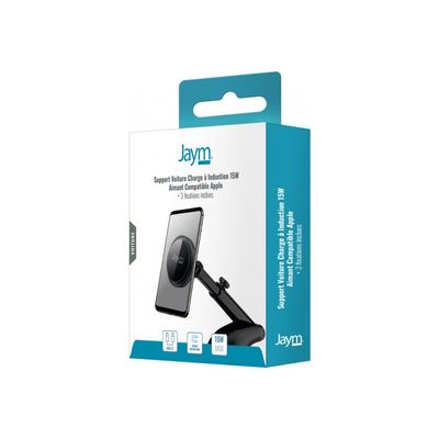 3701263522304-JAYM - support de voiture magnétique pour smartphone avec fixation - Avec charge induction -Angle droit-0