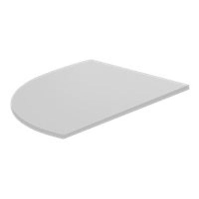 3700245512081-Table de réunion pliante - quart de rond - L70 x H74 x P70 cm - imitation hêtre/noir-Angle gauche-0