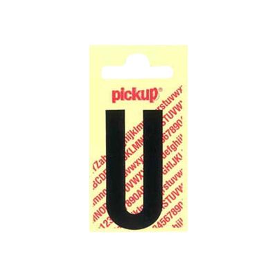 2012349362327-Pickup - Étiquette autocollante - 90 mm - Lettre U - noir mat-Avant-0