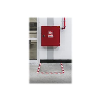 4005546982496-Durable Duraline Strong - Ruban adhésif rouge/blanc antidérapant - 30 m-Avant-2
