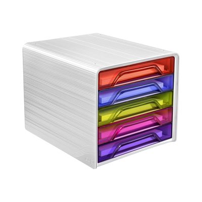 3462159011929-CEP Gloss - Module de classement 5 tiroirs - multicolore-Angle gauche-0