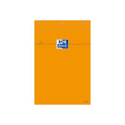 3020120809632-Oxford - Pack de 5 Blocs notes - A4 - 160 pages - grands carreaux - 80g - orange-Avant-0