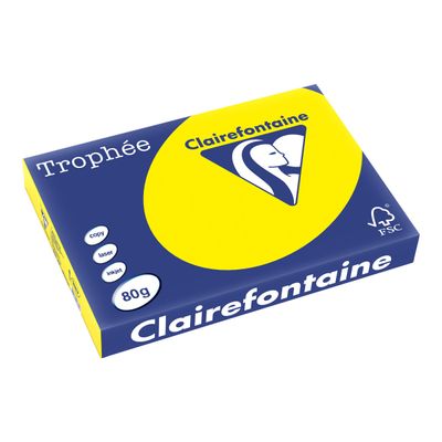 3329680188707-Clairefontaine Trophée - Papier couleur - A3 (297 x 420 mm) - 80 g/m² - Ramette de 500 fe-Angle gauche-0