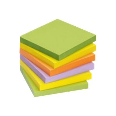 4044355772119-Global Notes - Pack de 6 Blocs - Notes adhésives 100 feuilles - 75 x 75 mm - couleurs spri-Angle gauche-1