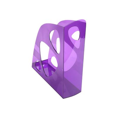 9002493014978-Exacompta Ecomag Linicolor - 10 Porte-revues violet translucide-Angle gauche-1