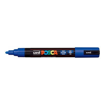 4902778916124-Posca - Marqueur peinture pointe moyenne - bleu foncé-Angle gauche-0