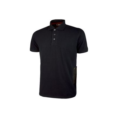8033546381809-Polo noir manches courtes - Taille S - Enjoy Gap U-Power-Angle droit-0