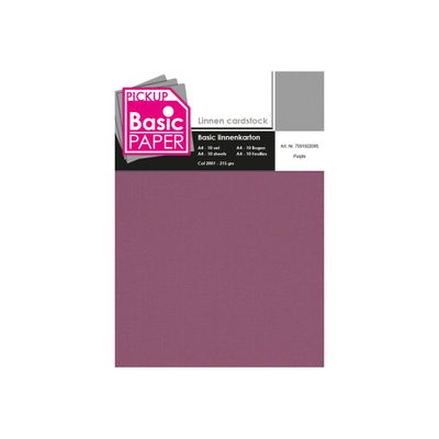 8715119761194-Pickup - Carton de lin - A4 (210 x 297 mm) - 215 g/m² - 10 feuilles - bordeaux-Avant-0