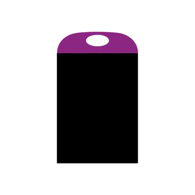 3462620061118-Bequet Portacolor - Ardoise 70 x 40 cm - poignée violet-Avant-0