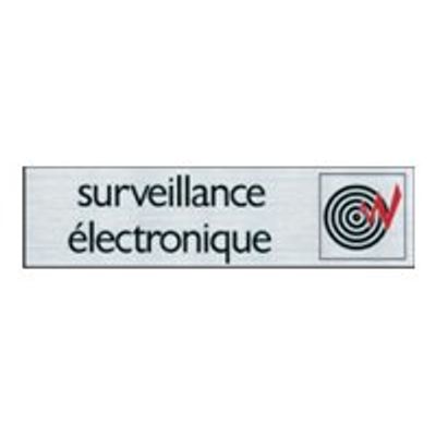 40583242-Pickup - Plaque de signalisation - 165 x 44 mm - sous surveillance-Avant-0