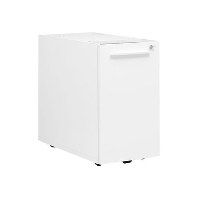 3483600671851-Caisson bout de bureau à sortie totale Yes! - L42XH71xP80 cm - blanc-Angle gauche-0