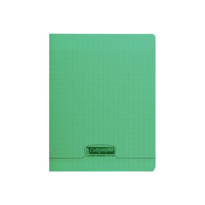 3210330182957-Calligraphe 8000 - Cahier polypro 24 x 32 cm - 140 pages - grands carreaux (Seyes) - vert-Avant-0