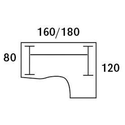 0404000123392-Bureau compact LOFTER - L180 cm - Retour à droite - Plateau Blanc - pied Blanc - (pied de renfort obligatoire à rajou--2