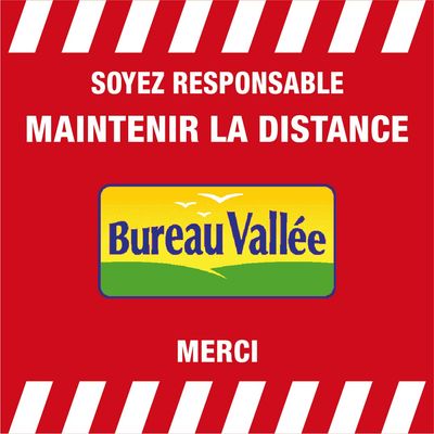 0404000020042-Novus Dahle - Tapis de distanciation sociale - maintenir distance logo perso-  90 x 90 cm  --0