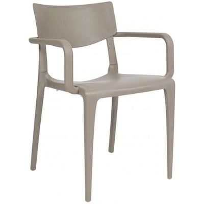 8414376730973-Fauteuil empilable TOWN - Ezpeleta professionnel - Taupe--0