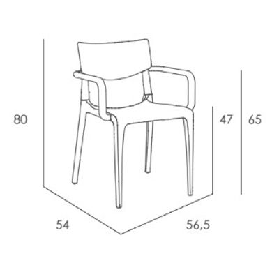 8414376730973-Fauteuil empilable TOWN - Ezpeleta professionnel - Taupe--3