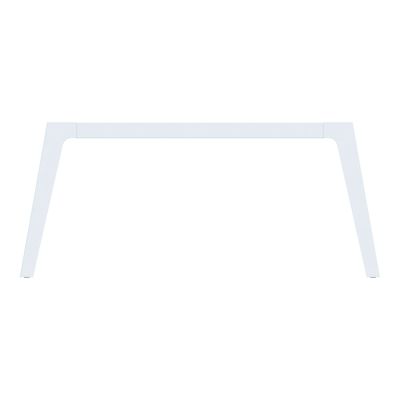 3253310163294-Bureau double STEELY - L180 cm - Double face Suivant - Pieds blanc - plateau imitation Chêne gris--1