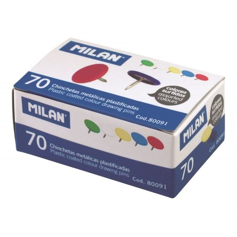 8411574800910-Milan - Punaises - métal plastifié - blanc, bleu, jaune, rouge, vert - pack de 70-P_615_1-0