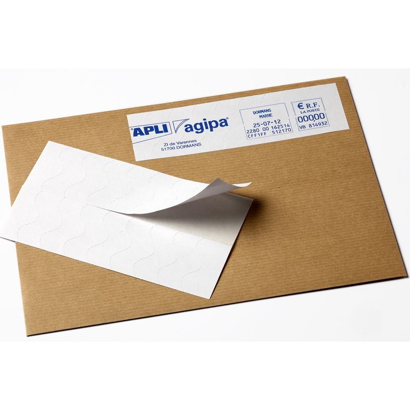3270241154986-Apli Agipa - 1000 Étiquettes affranchissement blanches - 140 x 40 mm - coins droits - réf 1-P_115498_4-2