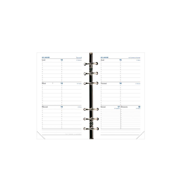 3371010119035-Recharge pour organiseur Timer 17 Horizontal - 1 semaine sur 2 pages - 10 x 17 cm - Quo Vadis-P_269004_2-0