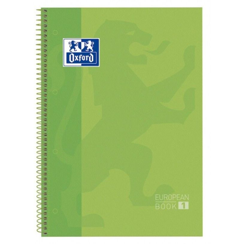 8412771083007-Oxford European Book 1 - Cahier de notes - reliure à spirale - A4 Plus - 80 feuilles / 160 pages - petits c-P_300043327_1-0