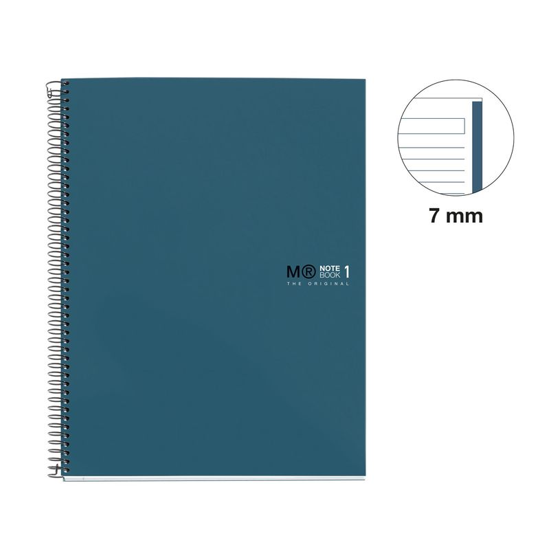 8422593499757-THE ORIGINAL NOTEBOOK, couverture rigide, A4, lignes horizontales, 80 feuilles de 1 couleur, Miquelrius--1
