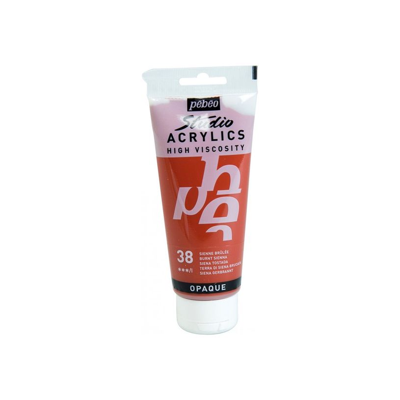 3167868310386-Pebeo Studio Acrylics - Peinture acrylique à base d'eau - Sienne brulée - 100 ml-P_300053510_1-0