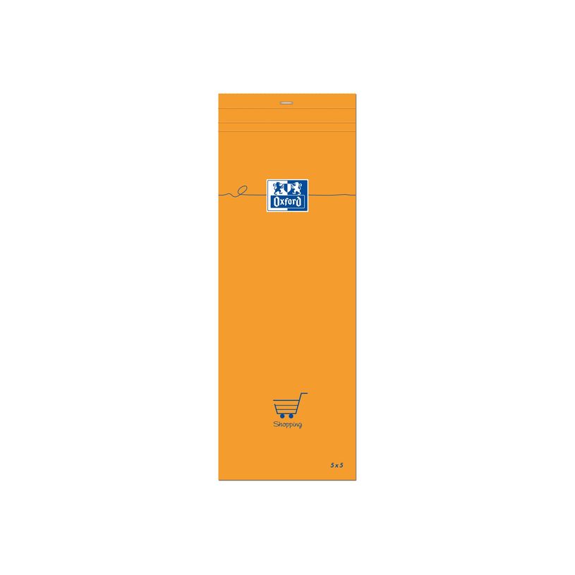 3020121062760-Oxford - Bloc shopping - 7,4 x 21 cm - 160 pages - petits carreaux - 80G - orange-P_301202_2-0