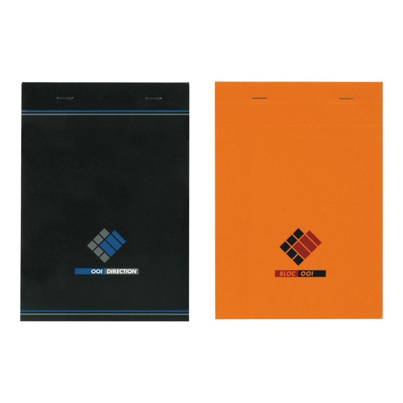 3020123712076-Hamelin - Bloc notes Direction - A4 - 200 pages - petits carreaux - noir ou orange-P_371207_1-0