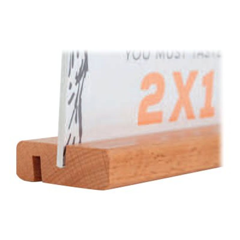 3660412028114-Promocome - Socle double face pour affiche A4 - bois naturel-P_400001396_1-0