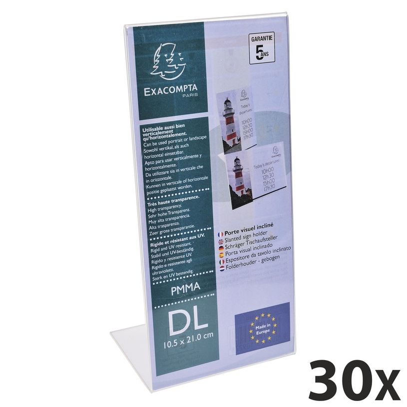 9002493104273-Exacompta - 30 Porte-visuels incliné - format DL horizontal/vertical-P_400001810_1-0