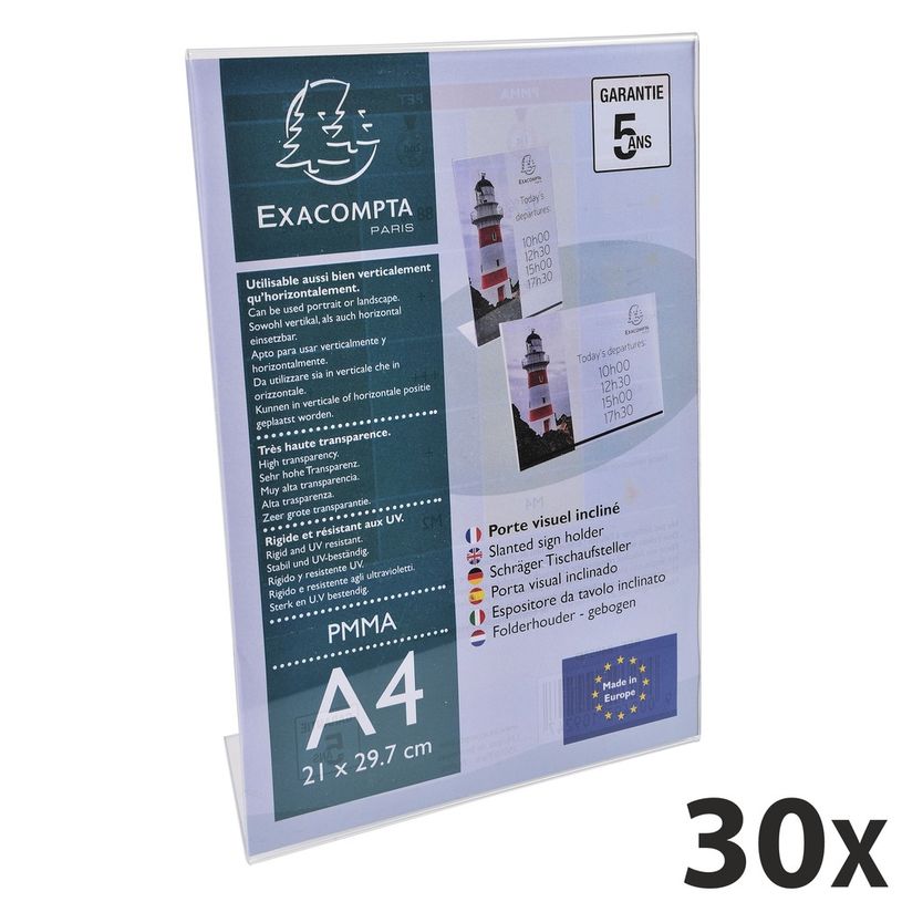 9002493104242-Exacompta - 30 Porte-visuels incliné - A4 horizontal/vertical-P_400001812_1-0