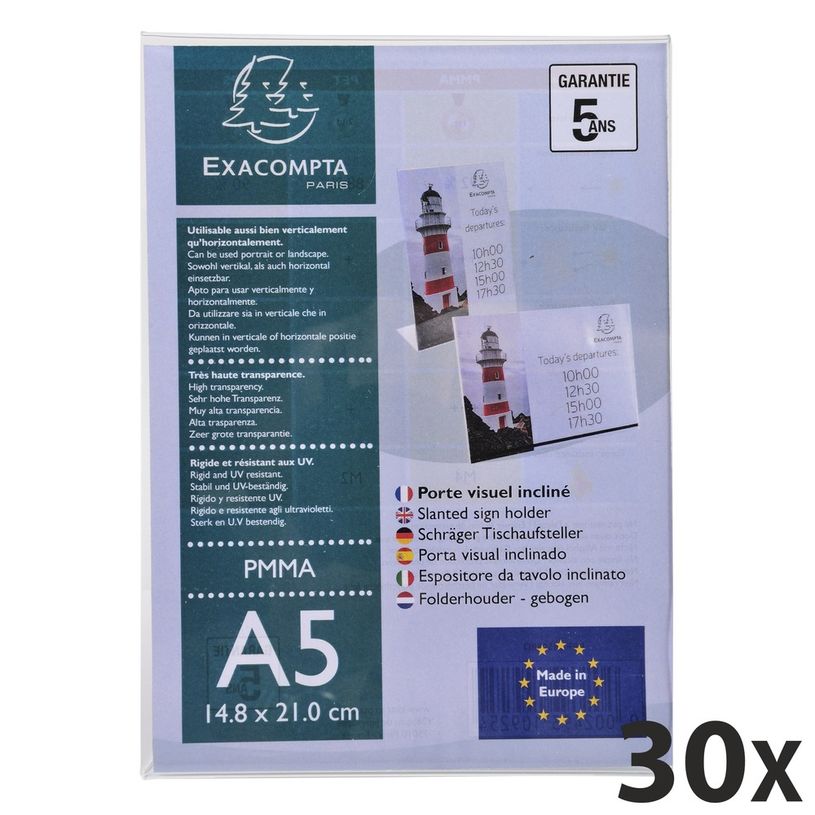 9002493104259-Exacompta - 30 Porte-visuels incliné - A5 horizontal/vertical-P_400001814_1-0