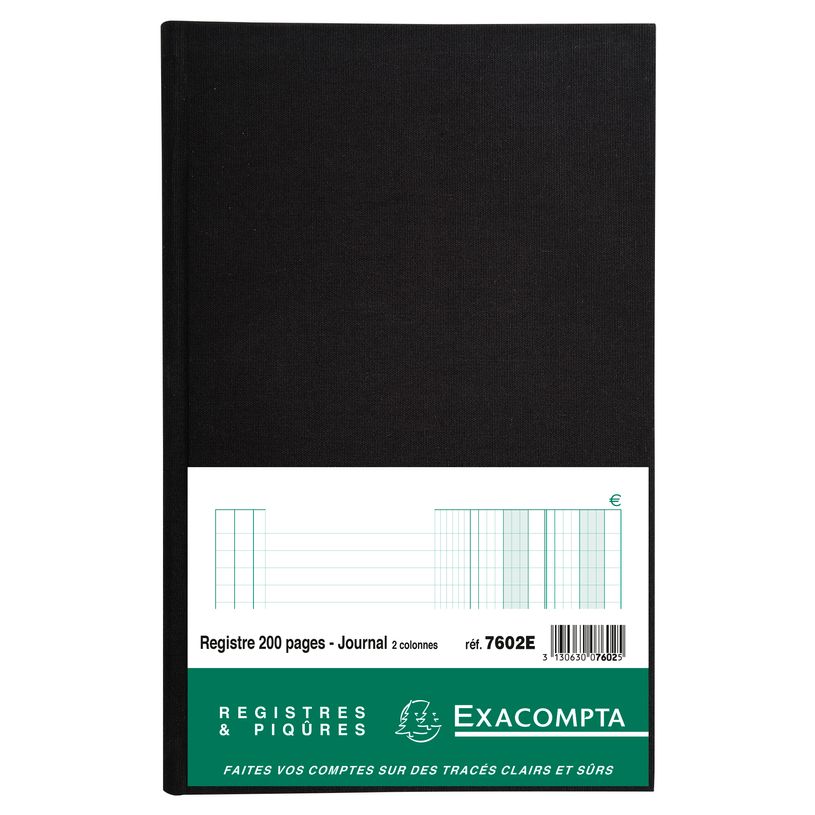3130630076025-Exacompta - Registre journal folioté - 32 x 19,5 cm - 200 pages-P_400005436_2-1