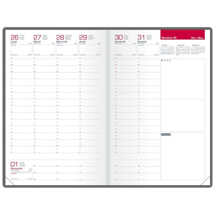 3147280208607-Agenda Oxford Senso - 1 semaine sur 2 pages - 16 x 24 cm - disponible dans différentes couleurs - Hame--1