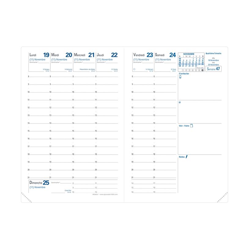 3371010468102-Agenda Thelma Affaires - 1 semaine sur 2 pages - 10 x 15 cm - noir - Quo Vadis-P_400010645_4-1