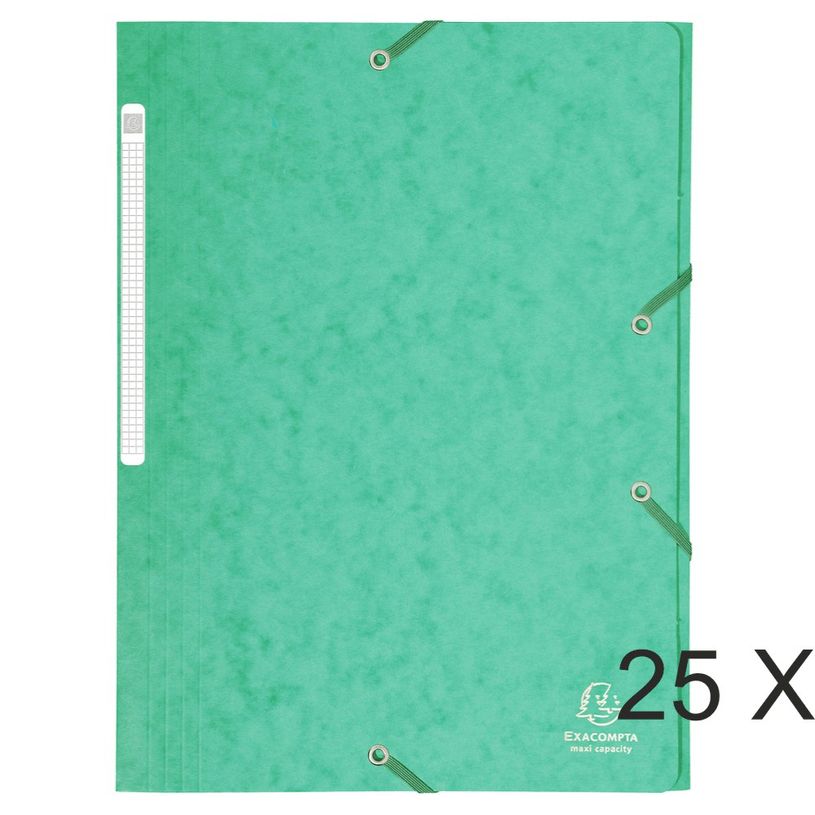 3130632171032-Exacompta - 25 Chemises à rabats maxi capacity - vert-P_400011007_1-0