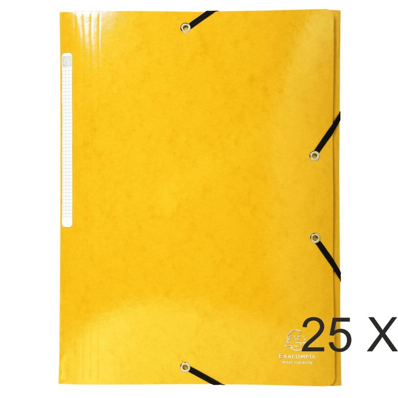 3130632558284-Exacompta Iderama - 25 Chemises à rabats maxi capacity - jaune (gaufrées pelliculées)-P_400011031_1-0