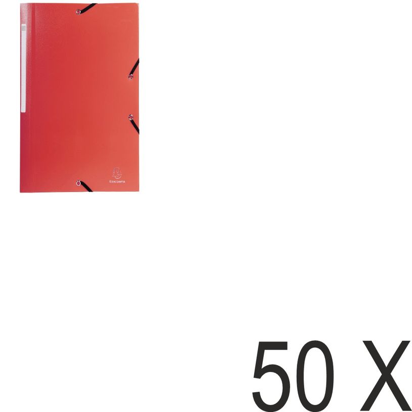 3130632558055-Exacompta Opak - 50 Chemises à 3 rabats polypro - A4 - rouge-P_400011112_1-0