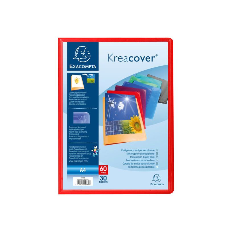 3130631057306-Exacompta KreaCover - 12 Porte vues personnalisable - 60 vues - A4 - couleurs assorties-P_400011779_2-1