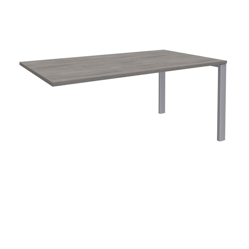 0404000121411-Bureau simple IRIS - L160 cm - Plan suivant - Pieds aluminium - plateau imitation Chêne g-P_400012141_1-0