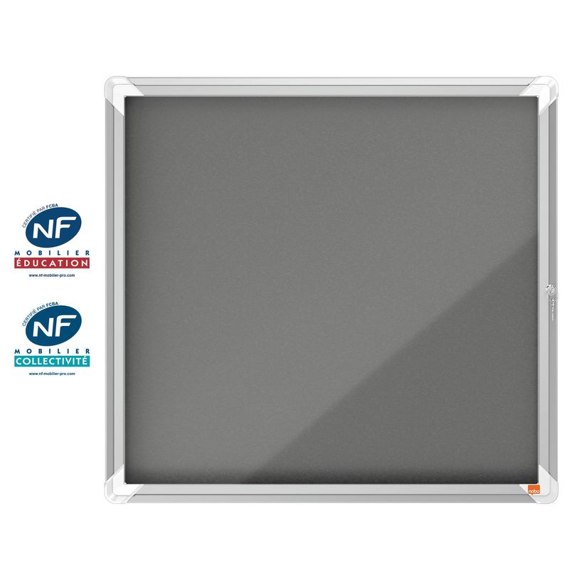 5028252611503-Nobo - Vitrine d'affichage - 6 feuilles A4 - surface en feutre gris - porte battante - 70,8 x 66,7 x 4,--0