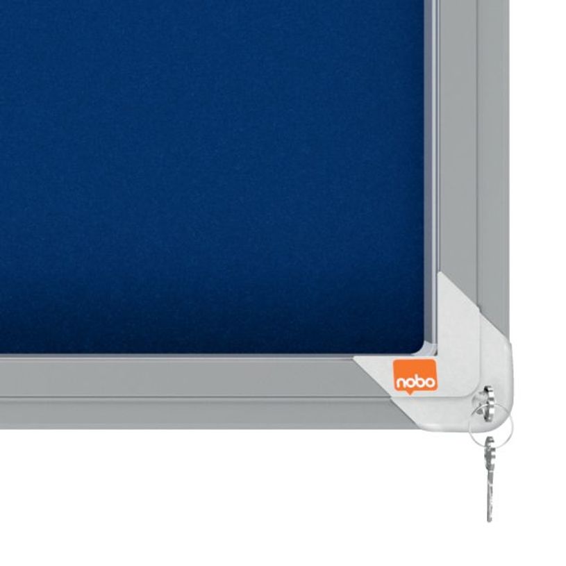 5028252611572-Nobo - Vitrine d'affichage - 27 feuilles A4 - surface en feutre bleu - porte coulissante - 199,7 x 96,7--3