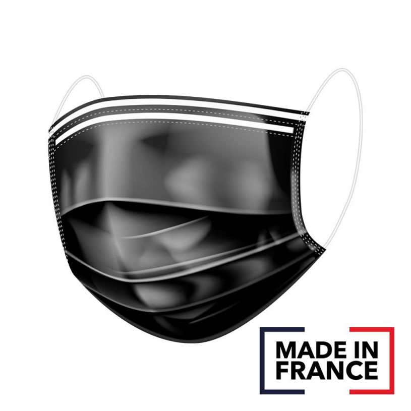 3662036019257-Boite 40 masques chirurgicaux 3 plis (non stériles) - type IIR - noir -P_405111016_1-0
