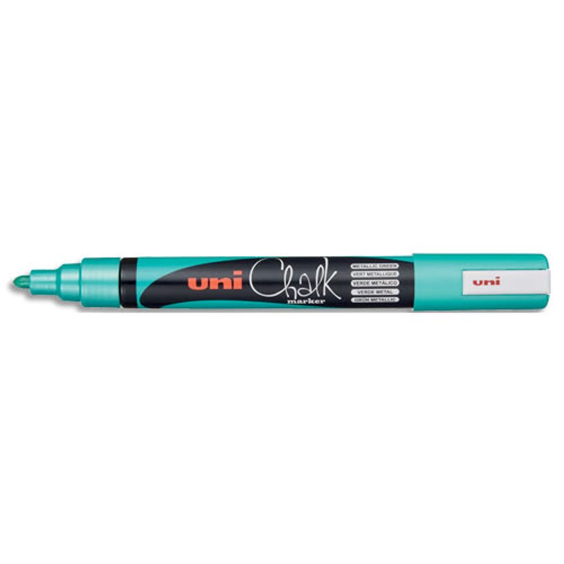 4902778256428-UNI CHALK - Marqueur craie - pointe moyenne conique - vert métallique-P_405113516_1-0